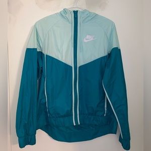 Blue Womens Nike Windbreaker Jacket - Medium
